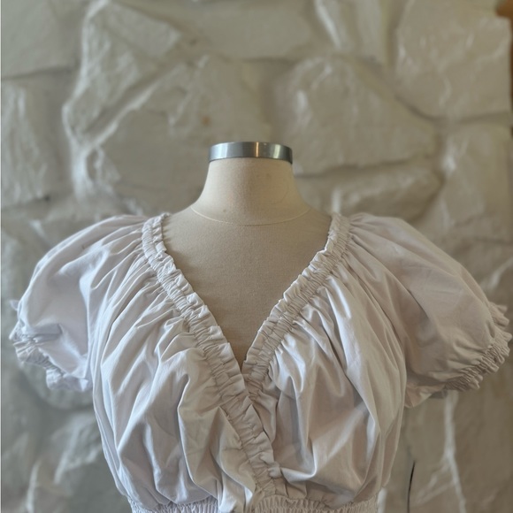 Danielle Bernstein White Poplin Maxi Dress 2X - Picture 4 of 10